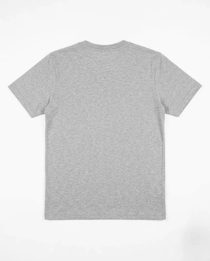 Round neck t-shirt contract stitching flat lay front view