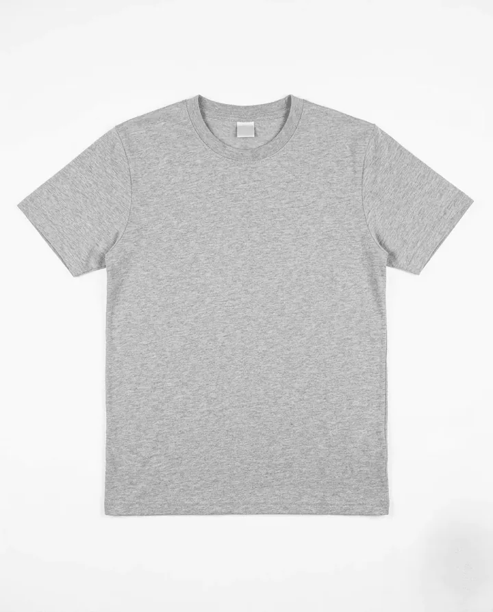 Custom round neck t-shirt flat lay front view by SP CREATION