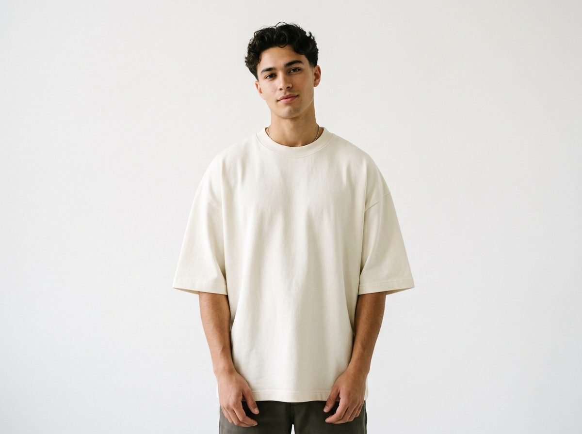 Heavyweight oversized fit streetwear t-shirt with wide chest volume